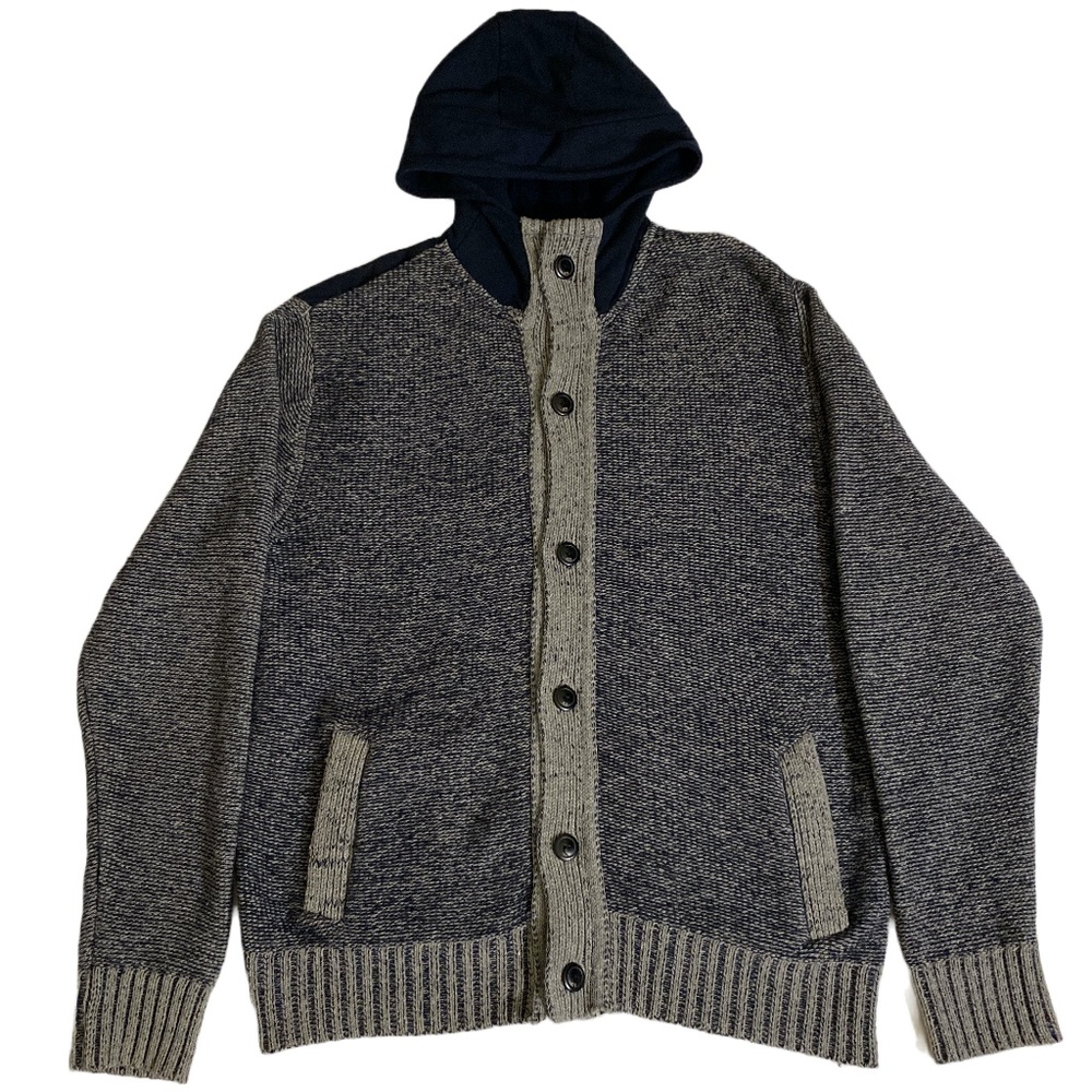 Weatherproof Buttoned Sweater Hoodie